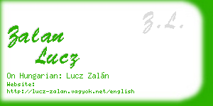 zalan lucz business card